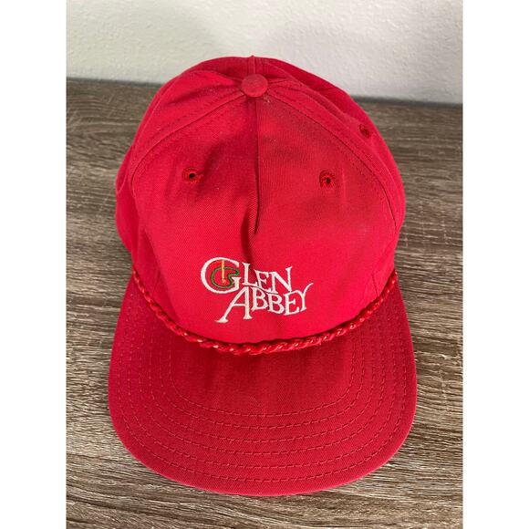 Vintage Glen Abbey Golf Snapback Hat Red Rope Cap New Era Pro Model USA Large - Picture 3 of 8